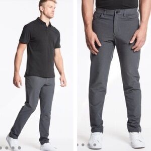 Public Rec Dealmaker 5-Pocket Everyday Golf Pant in Heathered Slate Gray.